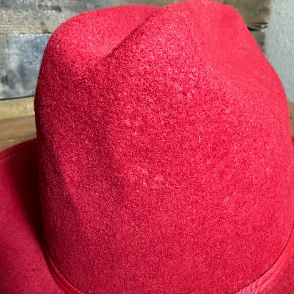 Vintage Youth Sidekicks Western Red Cowboy Hat, Lana/Laine, Size‎ L